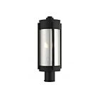 Livex Lighting Sheridan 22386-04 2-Lights 120W Black with Brushed Nickel Candles Outdoor Post Top Lantern