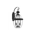 Livex Lighting Monterey 2251-04 2-Lights 120W Black Wall Lantern