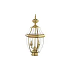 Livex Lighting Monterey 2254-02 2-Lights 120W Polished Brass Outdoor Post Lantern