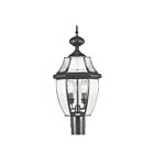 Livex Lighting Monterey 2254-04 2-Lights 120W Black Outdoor Post Lantern