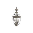 Livex Lighting Monterey 2254-91 2-Lights 120W Brushed Nickel Outdoor Post Lantern