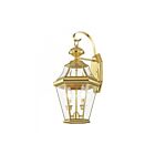 Livex Lighting Georgetown 2261-02 2-Lights 120W Polished Brass Wall Lantern