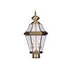 Livex Lighting Georgetown 2264-01 2-Lights 120W Antique Brass Outdoor Post Lantern