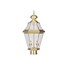 Livex Lighting Georgetown 2264-02 2-Lights 120W Polished Brass Outdoor Post Lantern