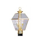 Livex Lighting Westover 2284-02 2-Lights 120W Polished Brass Outdoor Post Lantern