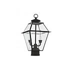 Livex Lighting Westover 2284-04 2-Lights 120W Black Outdoor Post Lantern