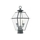 Livex Lighting Westover 2284-61 2-Lights 120W Charcoal Outdoor Post Top Lantern
