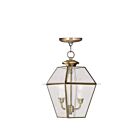 Livex Lighting 2285-01 Westover 2-Lights 120W Antique Brass Outdoor Pendant Light