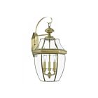 Livex Lighting Monterey 2351-01 3-Lights 180W Antique Brass Wall Lantern