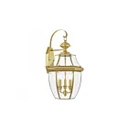 Livex Lighting Monterey 2351-02 3-Lights 180W Polished Brass Wall Lantern