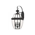 Livex Lighting Monterey 2351-04 3-Lights 180W Black Wall Lantern