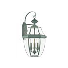 Livex Lighting Monterey 2351-06 3-Lights 180W Verdigris Wall Lantern