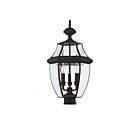Livex Lighting Monterey 2354-04 3-Lights 180W Black Outdoor Post Lantern