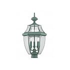 Livex Lighting Monterey 2354-06 3-Lights 180W Verdigris Outdoor Post Lantern
