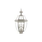Livex Lighting Monterey 2354-91 3-Lights 180W Brushed Nickel Outdoor Post Lantern