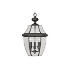 Livex Lighting 2355-04 Monterey 3-Lights 180W Black Outdoor Pendant Light