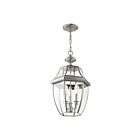 Livex Lighting 2355-91 Monterey 3-Lights 180W Brushed Nickel Outdoor Pendant Light