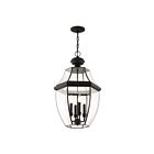 Livex Lighting 2357-04 Monterey 4-Lights 240W Black Outdoor Pendant Light