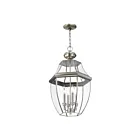 Livex Lighting 2357-91 Monterey 4-Lights 240W Brushed Nickel Outdoor Pendant Light