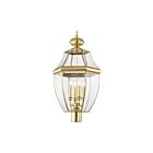 Livex Lighting Monterey 2358-02 4-Lights 240W Polished Brass Outdoor Post Lantern