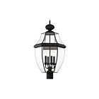 Livex Lighting Monterey 2358-04 4-Lights 240W Black Outdoor Post Lantern