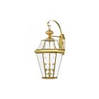 Livex Lighting Georgetown 2361-02 3-Lights 180W Polished Brass Wall Lantern