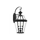 Livex Lighting Georgetown 2361-04 3-Lights 180W Black Wall Lantern