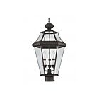 Livex Lighting Georgetown 2364-07 3-Lights 180W Bronze Outdoor Post Lantern