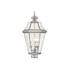Livex Lighting Georgetown 2364-91 3-Lights 180W Brushed Nickel Outdoor Post Lantern