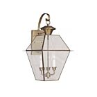 Livex Lighting Westover 2381-01 3-Lights 180W Antique Brass Wall Lantern