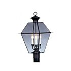 Livex Lighting Westover 2384-04 3-Lights 180W Black Outdoor Post Lantern