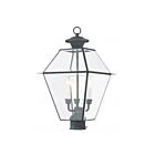 Livex Lighting Westover 2384-61 3-Lights 180W Charcoal Outdoor Post Top Lantern