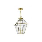 Livex Lighting 2385-02 Westover 3-Lights 180W Polished Brass Outdoor Pendant Light