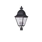 Livex Lighting Amwell 2548-07 4-Lights 240W Bronze Outdoor Post Lantern