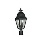 Livex Lighting Amwell 2552-04 2-Lights 120W Black Outdoor Post Lantern