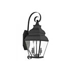 Livex Lighting 2591-04 Exeter 2-lights 120W Black Outdoor Wall Lantern