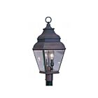 Livex Lighting Exeter 2592-07 2-Lights 120W Bronze Outdoor Post Lantern