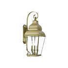 Livex Lighting 2593-01 Exeter 3-lights 180W Antique Brass Outdoor Wall Lantern