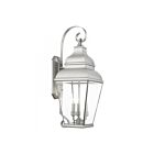 Livex Lighting 2593-91 Exeter 3-lights 180W Brushed Nickel Outdoor Wall Lantern