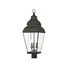 Livex Lighting Exeter 2594-04 3-Lights 180W Black Outdoor Post Top Lantern