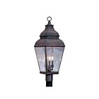 Livex Lighting Exeter 2594-07 3-Lights 180W Bronze Outdoor Post Lantern