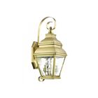 Livex Lighting 2602-01 Exeter 2-lights 120W Antique Brass Outdoor Wall Lantern