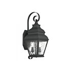 Livex Lighting 2602-04 Exeter 2-lights 120W Black Outdoor Wall Lantern