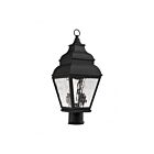 Livex Lighting Exeter 2603-04 2-Lights 120W Black Outdoor Post Lantern