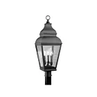 Livex Lighting Exeter 2606-04 3-Lights 180W Black Outdoor Post Lantern