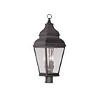 Livex Lighting Exeter 2606-07 3-Lights 180W Bronze Outdoor Post Lantern