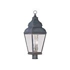 Livex Lighting Exeter 2606-61 3-Lights 180W Charcoal Outdoor Post Lantern