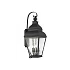 Livex Lighting 2607-04 Exeter 4-lights 240W Black Outdoor Wall Lantern