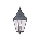 Livex Lighting Exeter 2608-61 4-Lights 240W Charcoal Outdoor Post Top Lantern