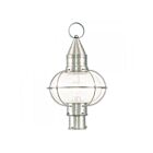 Livex Lighting Newburyport 26905-91 1-Light 100W Brushed Nickel Outdoor Post Top Lantern